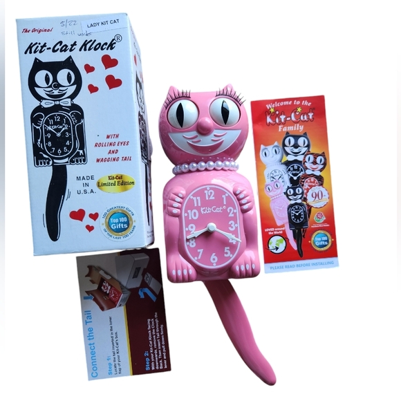 The Original Edition Kitty Cat Klock (Clock) Miss Kitty Cat Limited Edition Pink - Picture 1 of 12